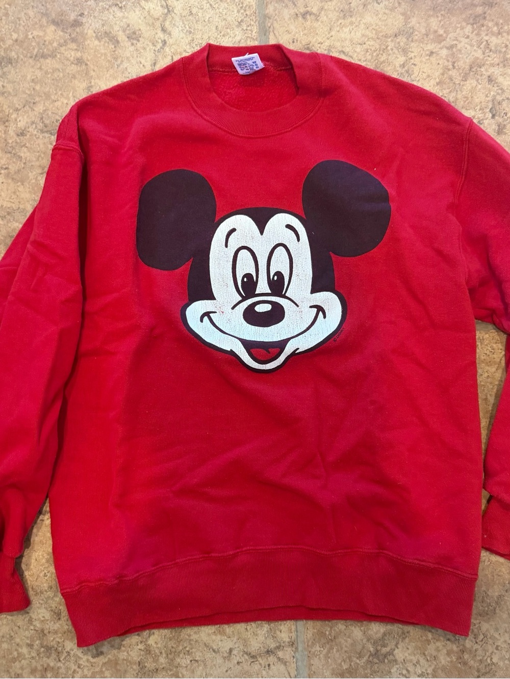 Red Sweatshirt with Classic Mickey Face